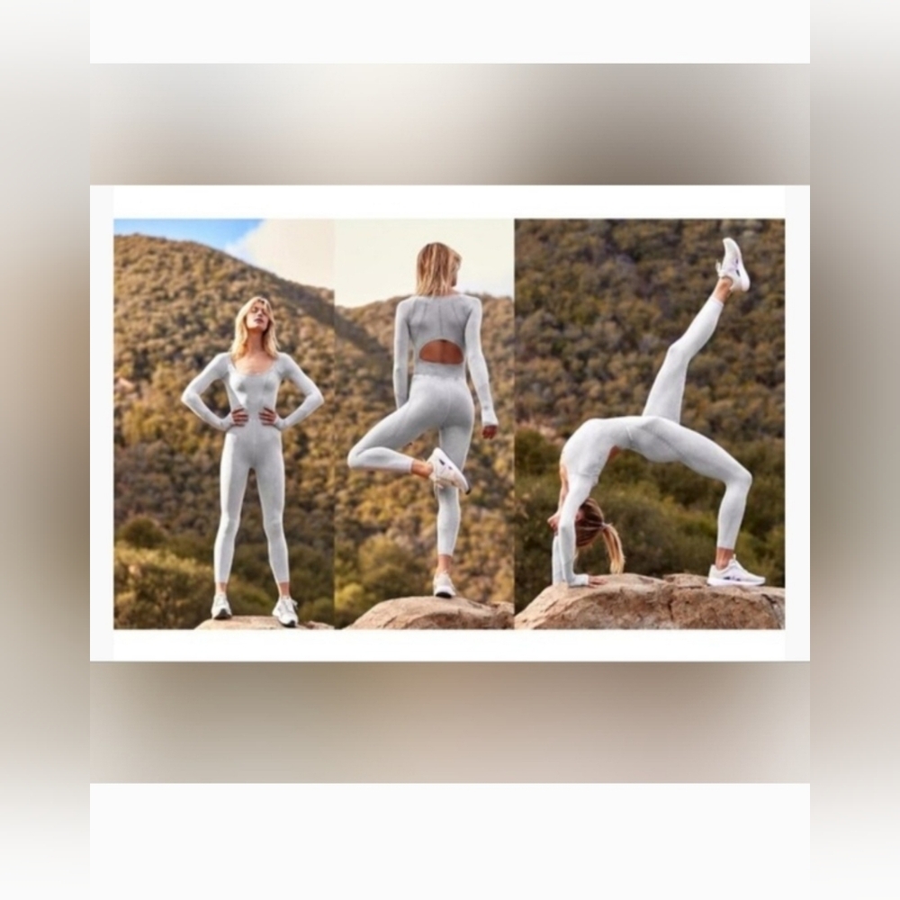 NWT! Free People Yoga/Activewear Good Karma Long Sleeve Women's Jumpsuit XS/S - Picture 4 of 17